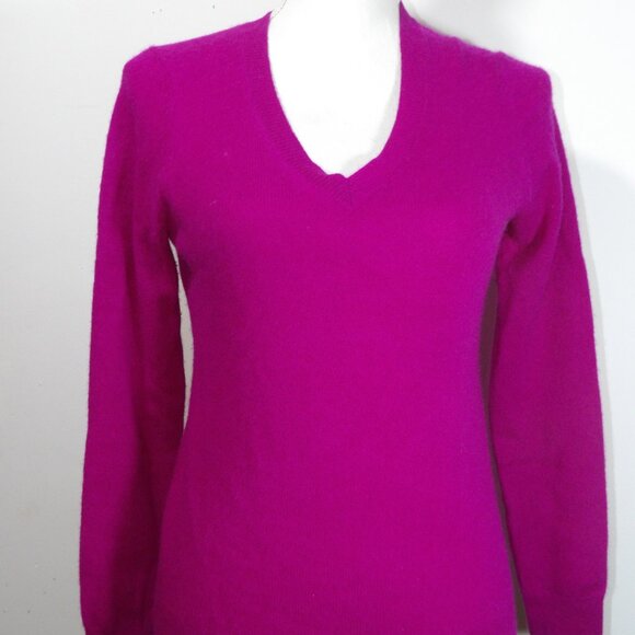 Share Charter Club 100% Cashmere Sweater Women's Petite Small Luxury Fuchsia Pin - Picture 3 of 6